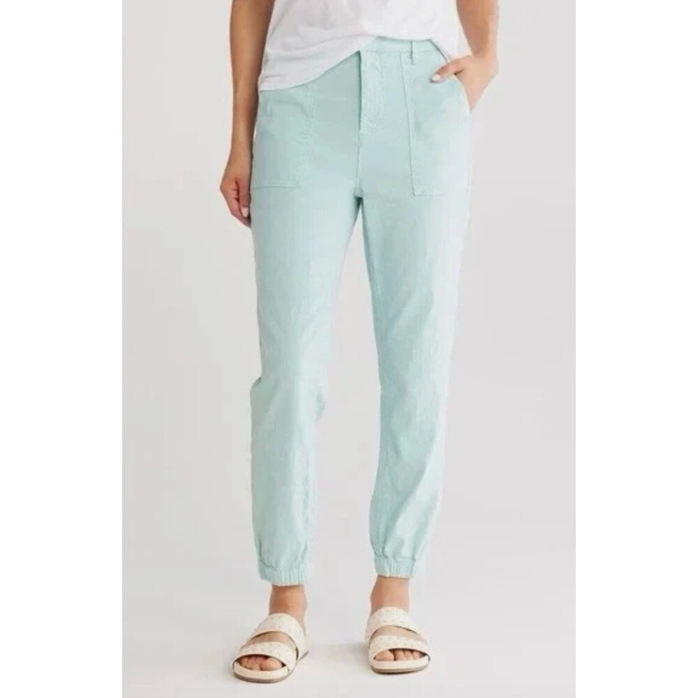 Frank & Eileen Jameson Utility Jogger Italian Performance Linen Light Blue 10